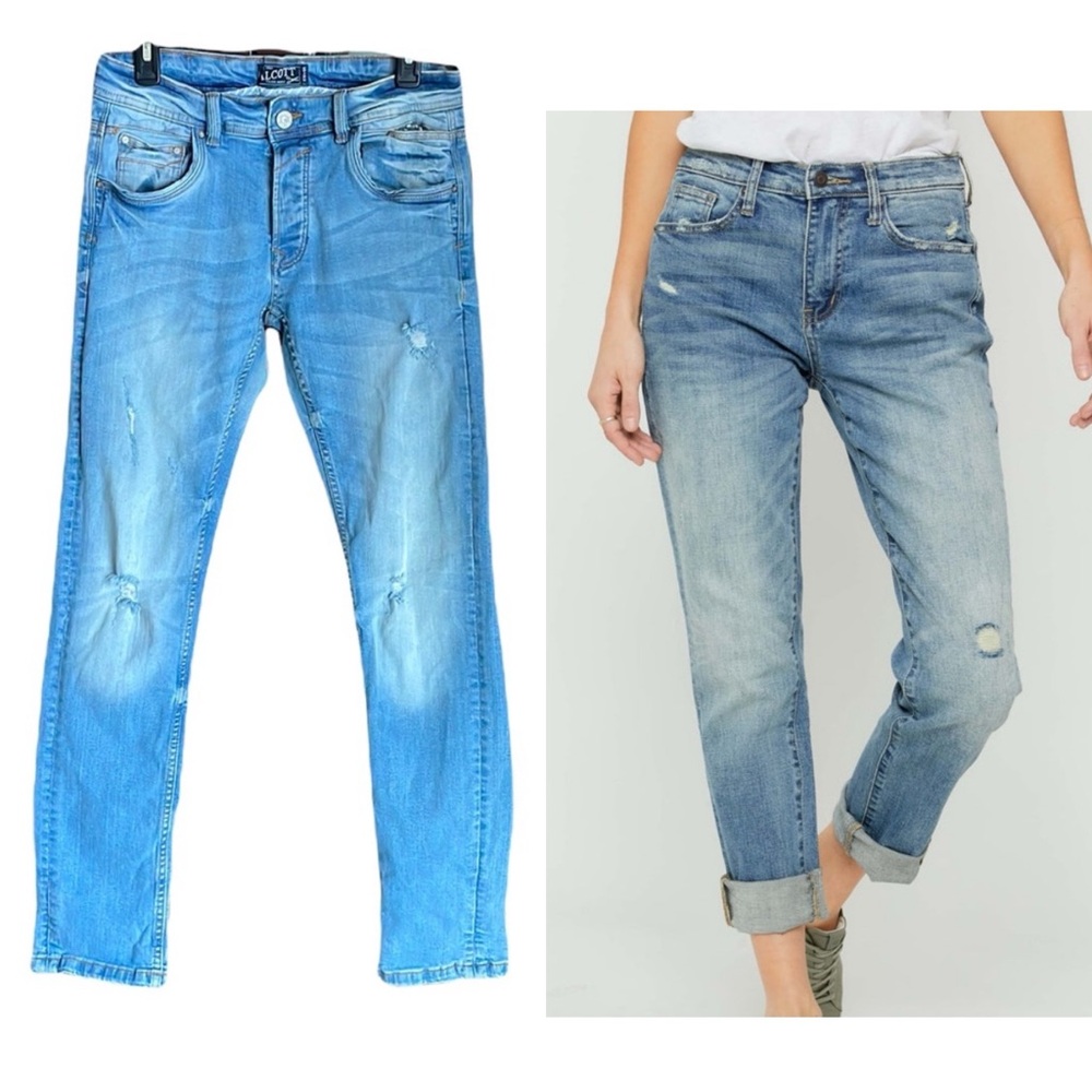 Alcott Distressed Skinny Boyfriend Jeans W30